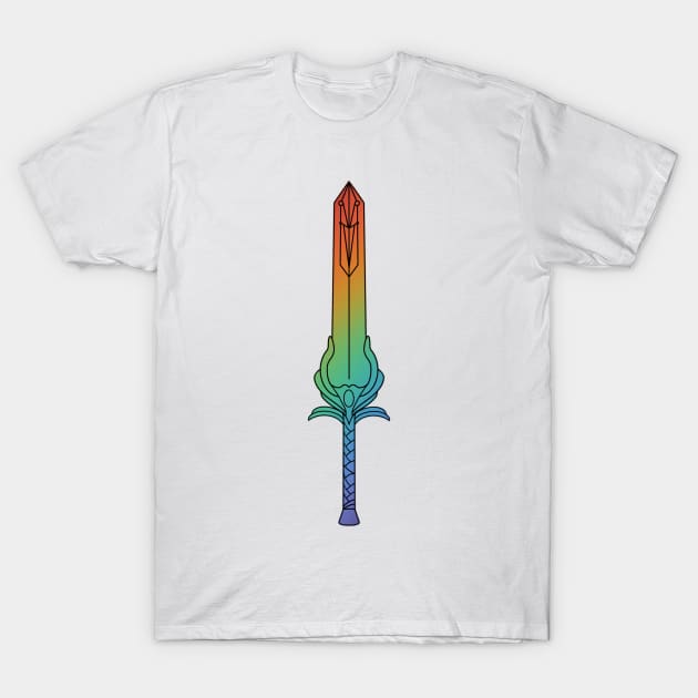 Rainbow Sword - inspired by She-ra and the princesses of power T-Shirt by tziggles